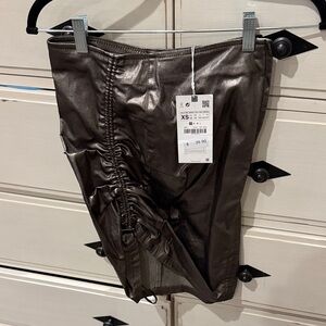 Zara Metallic Mini Skirt